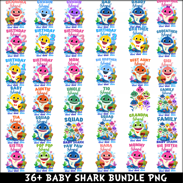 Baby Shark PNG Bundle
