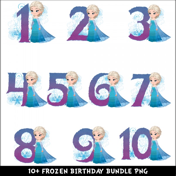 Frozen Birthday PNG Bundle
