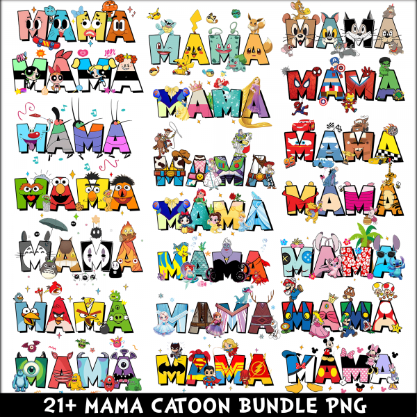 Mama Cartoon PNG Bundle