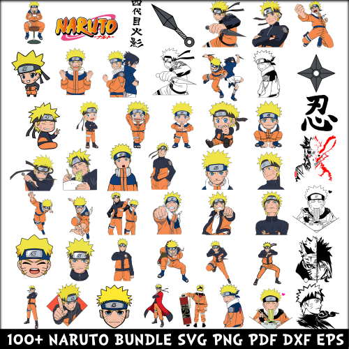 Naruto SVG PNG PDF DXF EPS Bundle