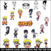 Naruto Chibi SVG PNG PDF DXF EPS Bundle