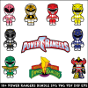 Power Rangers SVG PNG PDF DXF EPS Bundle