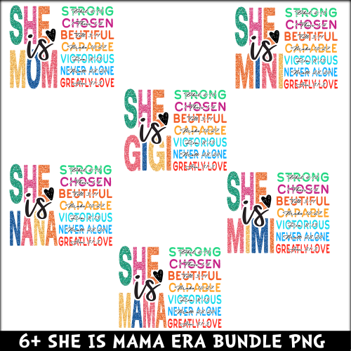 She Is Mama PNG Bundle
