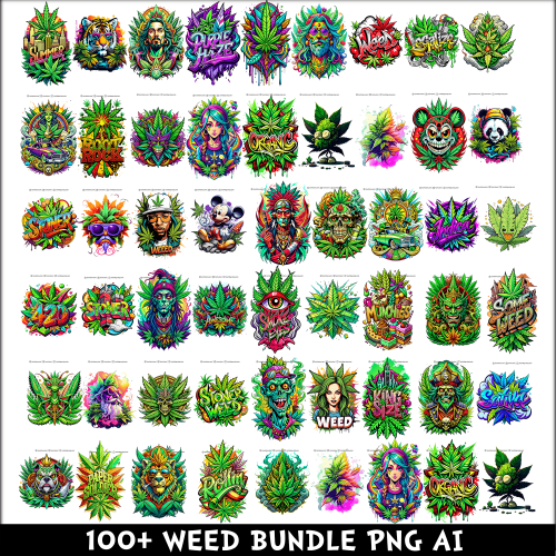 Weed PNG AI Bundle