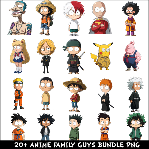 Anime Family Guys PNG Bundle