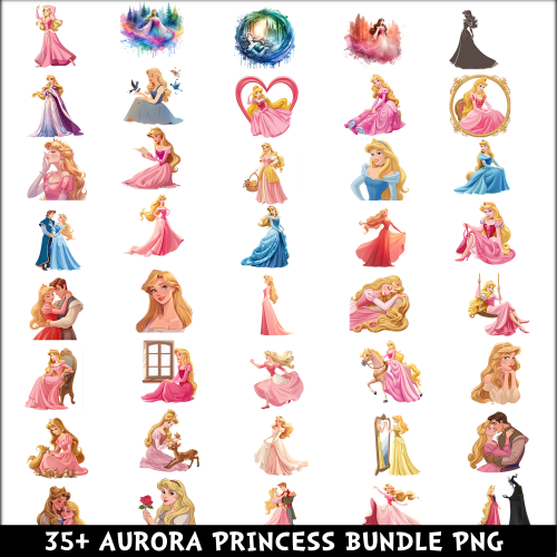 Aurora Princess PNG Bundle