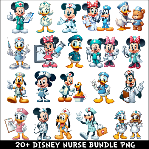 Disney Nurse PNG Bundle