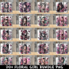 Floral Girl PNG Tumbler Bundle