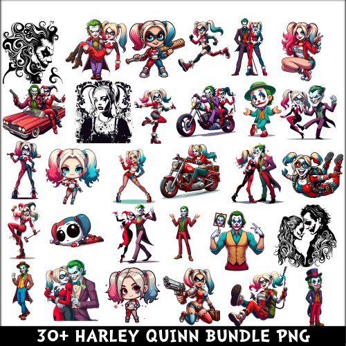 Harley Quinn PNG Bundle
