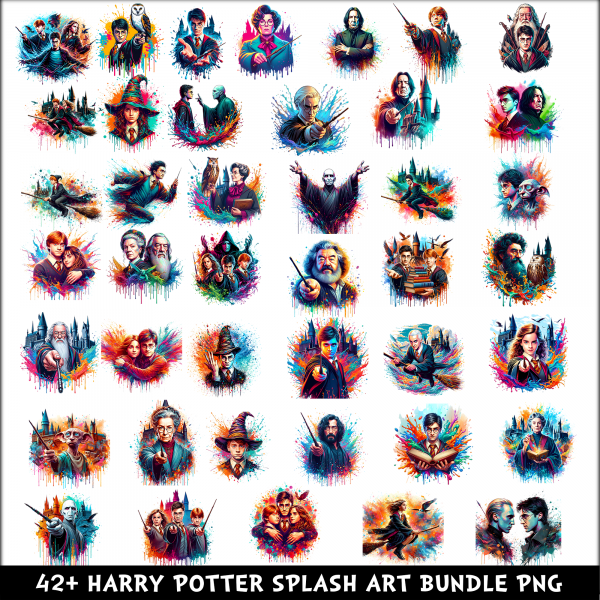 Harry Potter Splash Art PNG Bundle