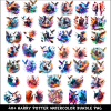 Harry Potter Watercolor PNG Bundle