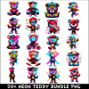 Neon Teddy PNG Bundle