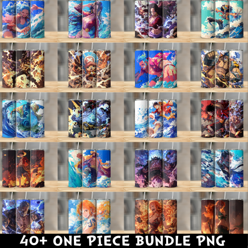 One Piece PNG Tumbler Bundle
