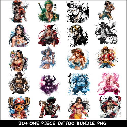 One Piece Tattoo PNG Bundle