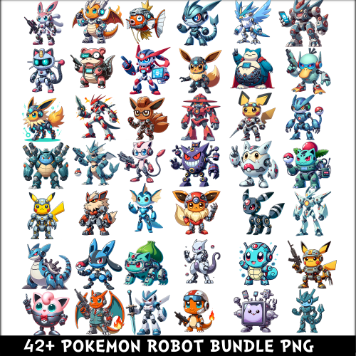 Pokemon Robot PNG Bundle