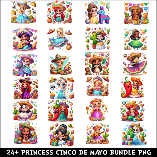 Princess Cinco De Mayo PNG Bundle