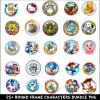 Round Frame Characters PNG Bundle