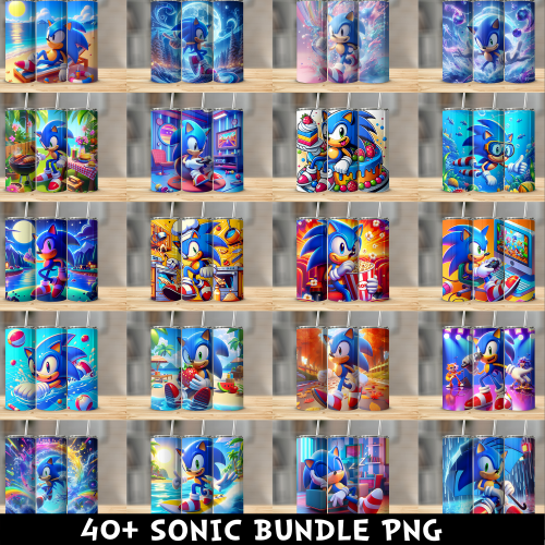 Sonic PNG Tumbler Bundle